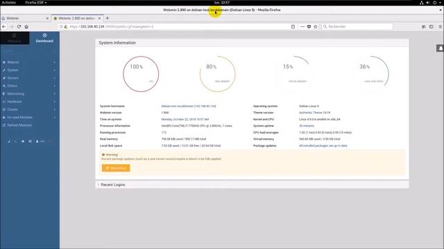 INSTALLATION WEBMIN (Debian 9.3.0) смотреть онлайн