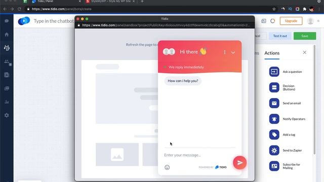 How to use Chatbots in Tidio Live Chat for WordPress Tutorial смотреть онлайн