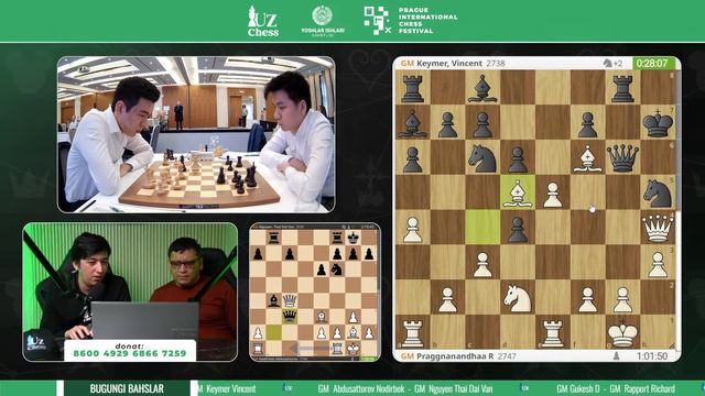 Prague Chess Festival 2024 Masters I 1-TUR | Uzchess смотреть онлайн