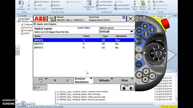 ABB IRC5 Robotics How to SIMULATE INPUTS & MANIPULATE OUTPUTS FROM FLEX PENDANT смотреть онлайн