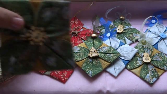 Игрушки на новогоднюю елку из ткани. смотреть онлайн