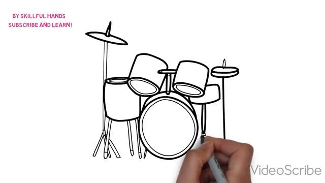 How to Draw a drums / Как нарисовать барабаны смотреть онлайн
