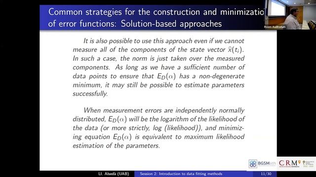 Fitting Data with Dynamical Systems: Session 2 (25/10/23) смотреть онлайн