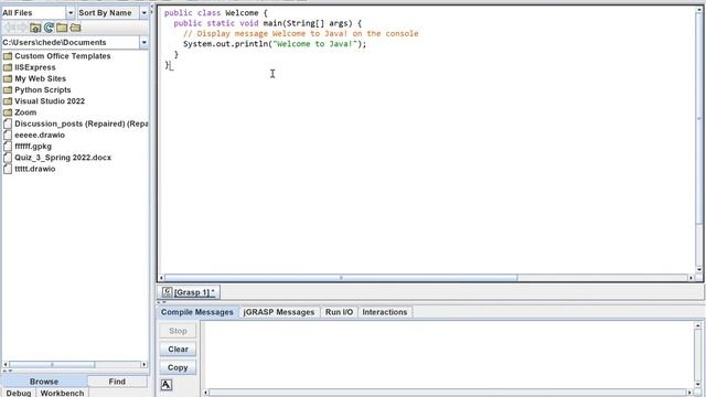 Java Programming Language: The First Java Program. Display Message on the Console Screen смотреть онлайн