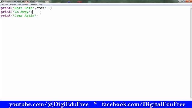 Python Print() Function & Parameters | Python with DigiEduFree смотреть онлайн