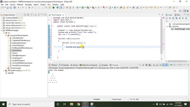 Java program for Pyramid shape pattern in Telugu смотреть онлайн