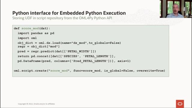 TCD (5/2022) - Learn How to Invoke Your Python Functions from SQL with OML4Py смотреть онлайн