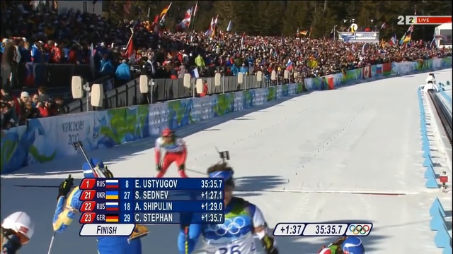 Биатлон. Масс-старт. Победа Евгения Устюгова смотреть онлайн