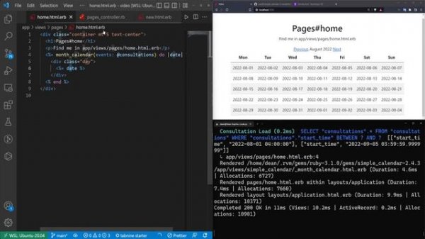 Create A Simple Calendar In Ruby On Rails 7