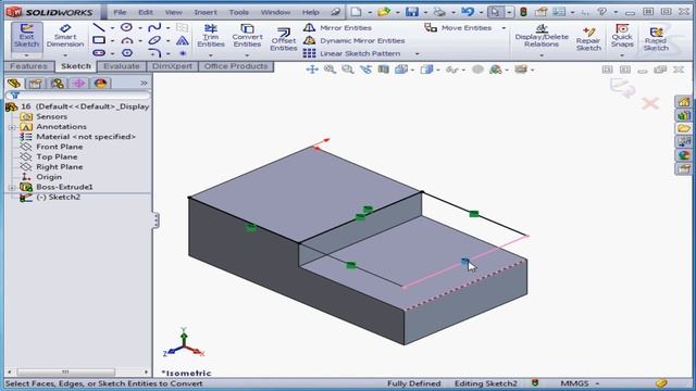 SolidWorks Tutorial - Lesson 16: Convert Entities смотреть онлайн