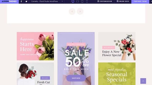 Camelia | A Floral Studio Florist WordPress Theme смотреть онлайн