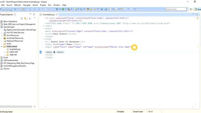 How to insert data into database using jsp Part -1 | jsp/Servlet смотреть онлайн