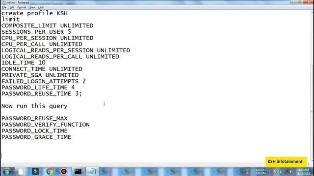 Managing Profile in Oracle Database KSH infotainment смотреть онлайн