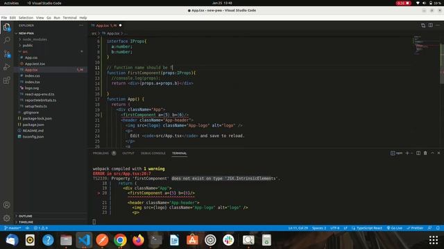 Property 'firstComponent' does not exist on type 'JSX.IntrinsicElements' смотреть онлайн
