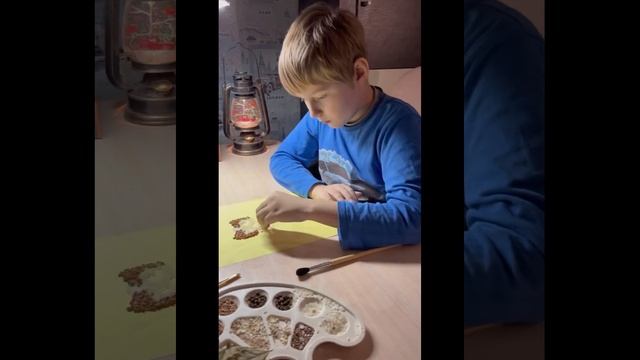 Аппликация из круп и специй смотреть онлайн