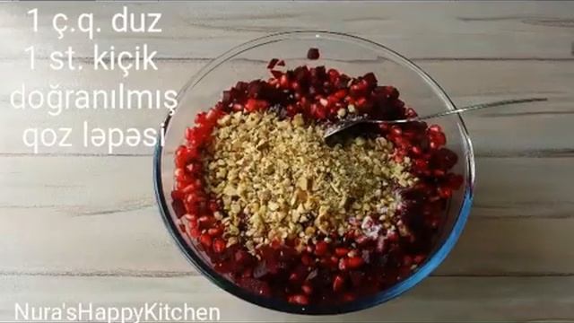 Salat.Nar Salatının Hazırlanması.Nar Pancar Salatası.Pomegranate Salad.Narlı Salat.Гранатовый салат