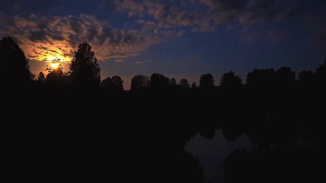 Восход луны HD Moon rise смотреть онлайн