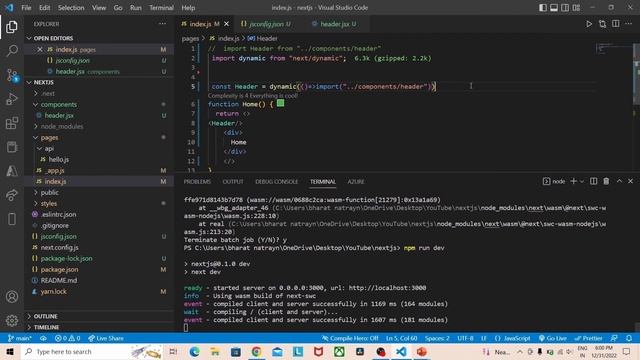 NEXT.JS TUTORIAL #34 DYNAMIC IMPORT IN NEXT.JS #nextjs13 #nextjstutorial #datahacks смотреть онлайн