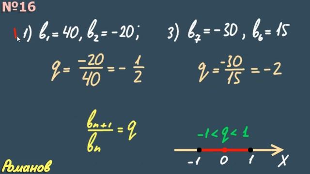 Бесконечно убывающая геометрическая прогрессия | Алимов 10 класс