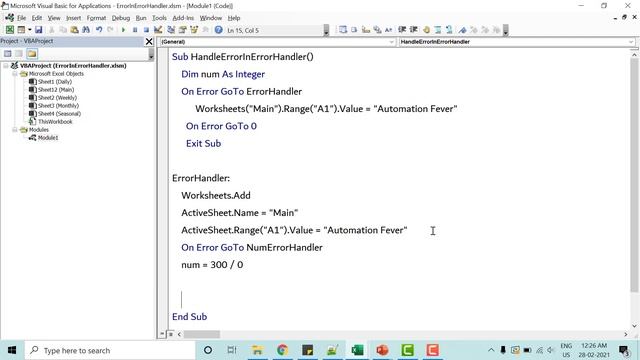 How To Handle Error In Error Handler | Excel VBA Tutorial in Hindi смотреть онлайн