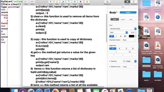 Class 12 Python Programming dictionary function Part 1 Class 34 смотреть онлайн