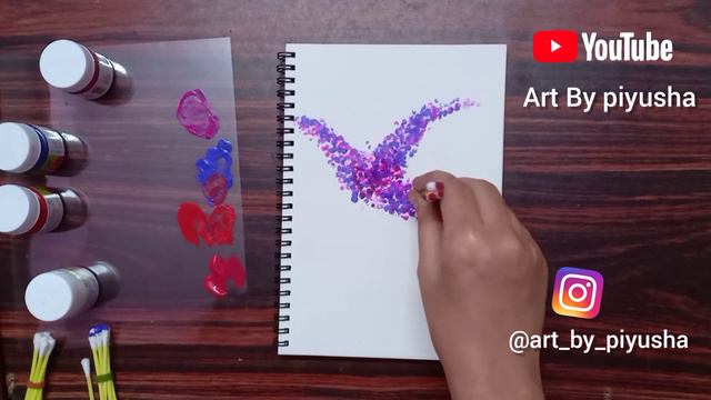 ✨How to paint with Cotton Buds without using brush ✨ смотреть онлайн