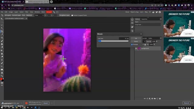 PhotoPea Pixelate смотреть онлайн