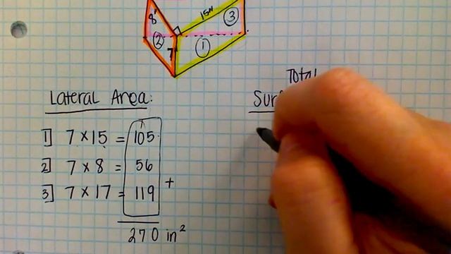 Surface area of a triangular prism смотреть онлайн