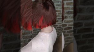 Скрытое красное окрашивание / Красные волосы на стрижке каре