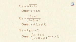 Область определения и множество значений тригонометрических функций