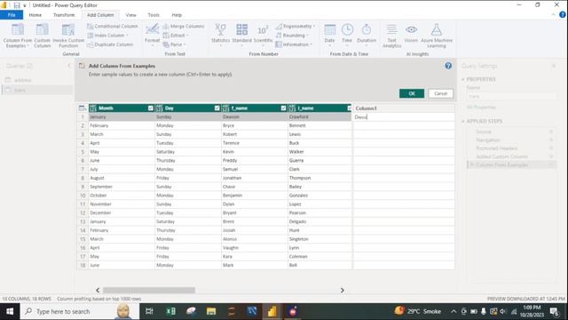 Column From Examples - Split & Merge text || Power BI| Power Query || смотреть онлайн