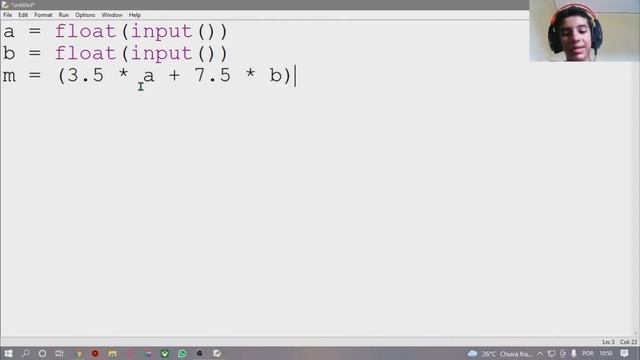 Resolvendo o exercício 1005 no Beecrowd смотреть онлайн