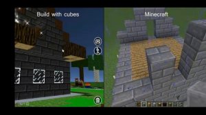 Строить дом 9 x 9 кубов для майнкрафта, в Build with Cubes и Minecraft