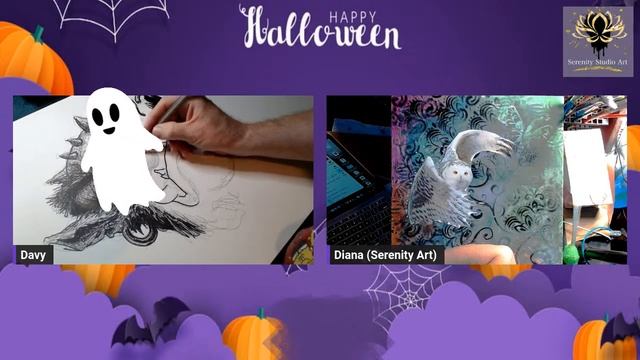 HALLOWEEN Art & Story Time with Special Guest Davy “Art with a Pen” смотреть онлайн