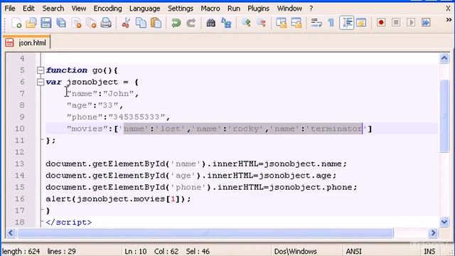 03 Objects and Arrays (Section 5 - JSON) смотреть онлайн