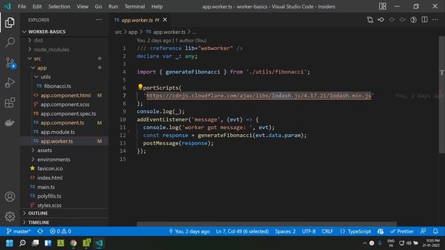 Web worker and Shared worker in Angular 13 смотреть онлайн