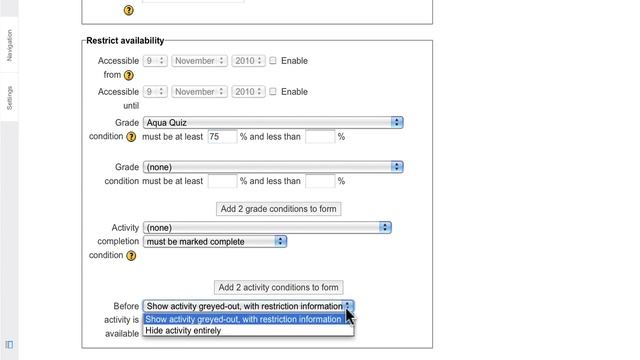 Conditional activities in Moodle 2.0 смотреть онлайн