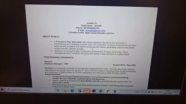 How to write a Resume / 2022 / For Freshers and Experienced professionals ( step by step ) смотреть онлайн