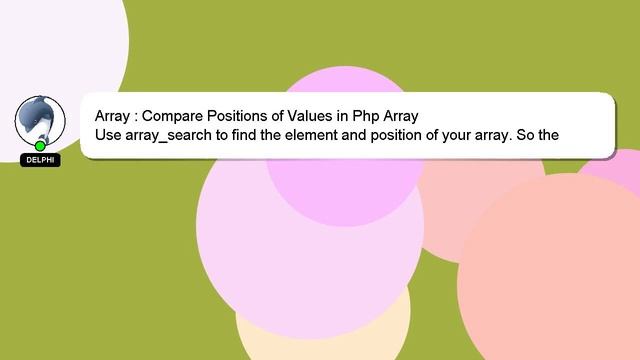 Array : Compare Positions of Values in Php Array смотреть онлайн