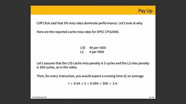 ECE 459 Lecture 6: Cache Misses смотреть онлайн