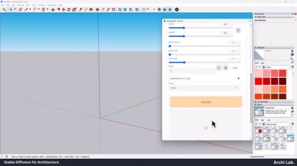 AI Rendering in SketchUp with Archilab AI 1.0 BETA! #ai #architecture