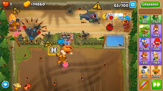 Bloons TD 6 - CHIMPS - Firing Range - Easy Strategy смотреть онлайн