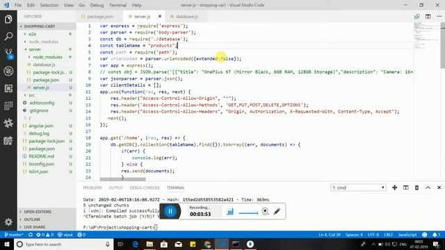 Shopping_cart using angular + node + MongoDB day 3 смотреть онлайн