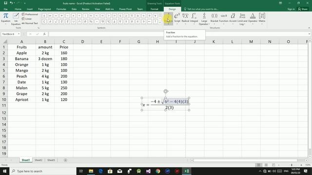 How To Insert Equations And Symbols In Ms Excel 2016 смотреть онлайн