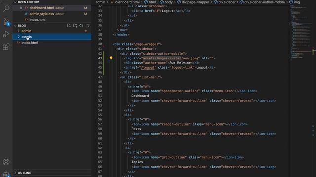 Design a Professional Blog: Add logged in user info on admin sidebar 14 смотреть онлайн