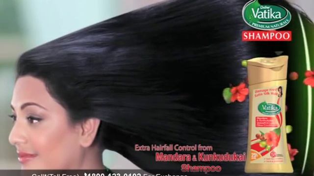 Dabur Vatika Mandara Kunkudukai Shampoo With Olive Conditioning | Exchange Offer Ad