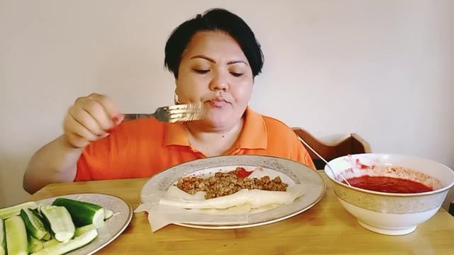 Мукбанг Азербайджанский Хинкал/Mukbang Azerbaijani Khinkal/Mukbang 阿塞拜疆 Khinkal