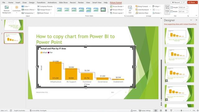 Fastest Way to Transfer Charts From Power BI to Power Point Presentation (PPT), Excel and Words. смотреть онлайн