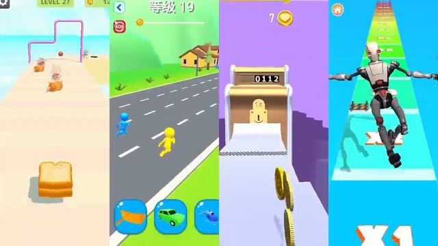 Sandwich Runner । Shape Shifting । Coin Rush । Tall Man Run --!! Android iOS Gameplay смотреть онлайн