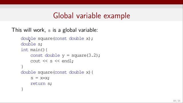 Lecture 6 - Overloaded functions, recursive functions, global and local variables in C++ смотреть онлайн